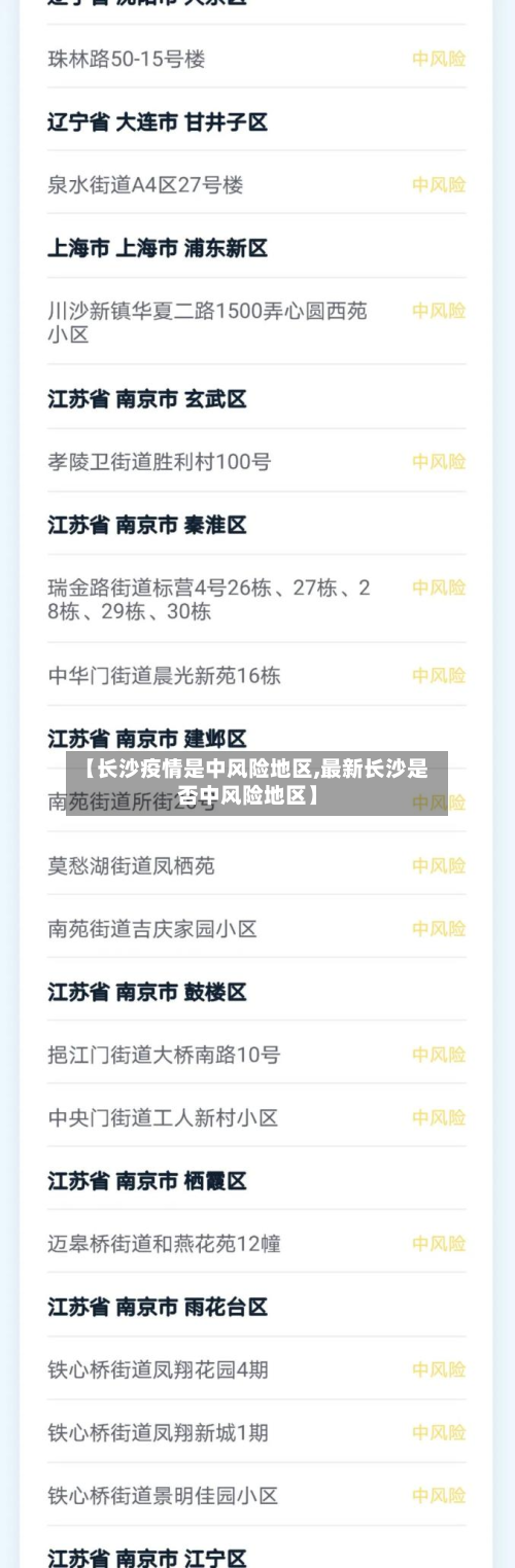 【长沙疫情是中风险地区,最新长沙是否中风险地区】