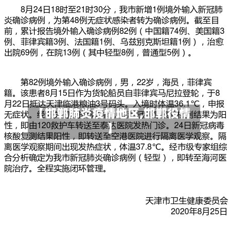 【邯郸肺炎疫情地区,邯郸役情】-第2张图片