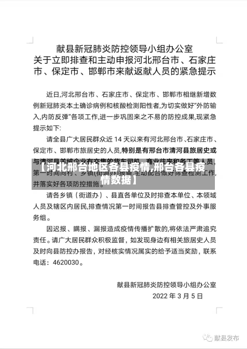 【河北邢台地区各县疫情,邢台各县疫情数据】